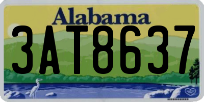 AL license plate 3AT8637