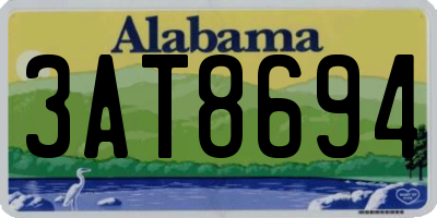 AL license plate 3AT8694