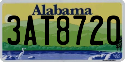 AL license plate 3AT8720