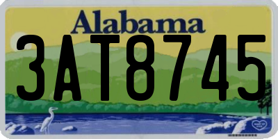 AL license plate 3AT8745