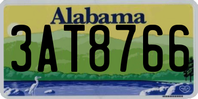 AL license plate 3AT8766