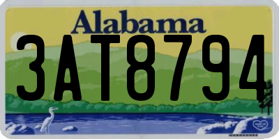 AL license plate 3AT8794