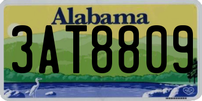 AL license plate 3AT8809