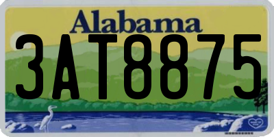AL license plate 3AT8875