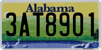AL license plate 3AT8901