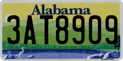 AL license plate 3AT8909