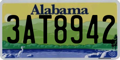 AL license plate 3AT8942