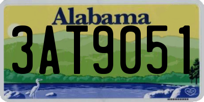 AL license plate 3AT9051