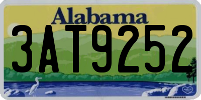 AL license plate 3AT9252