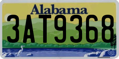 AL license plate 3AT9368