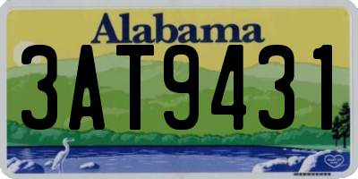 AL license plate 3AT9431
