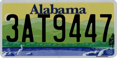AL license plate 3AT9447