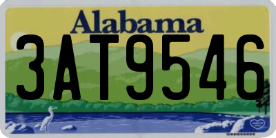 AL license plate 3AT9546