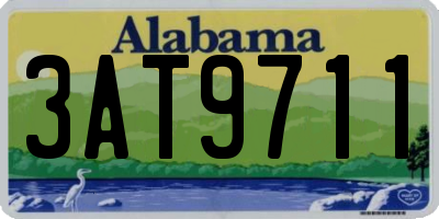 AL license plate 3AT9711