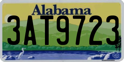 AL license plate 3AT9723