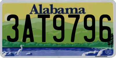 AL license plate 3AT9796