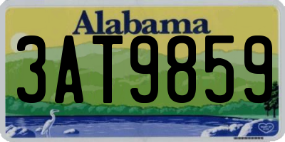 AL license plate 3AT9859