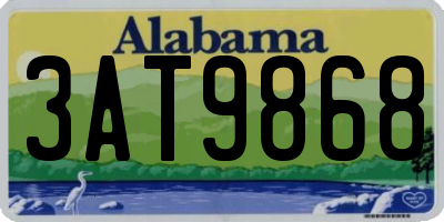 AL license plate 3AT9868