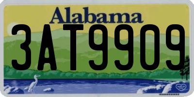 AL license plate 3AT9909