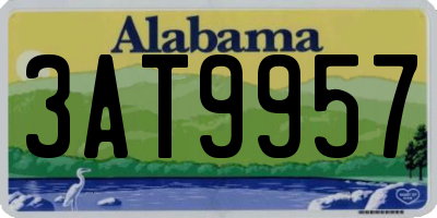 AL license plate 3AT9957