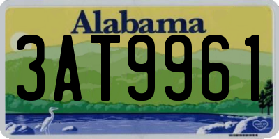 AL license plate 3AT9961
