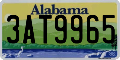 AL license plate 3AT9965