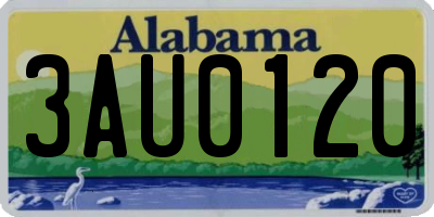 AL license plate 3AU0120