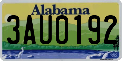 AL license plate 3AU0192
