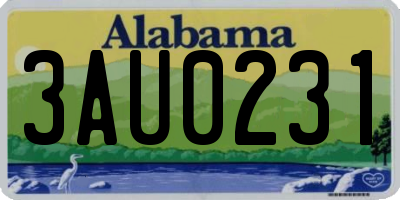 AL license plate 3AU0231