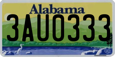 AL license plate 3AU0333