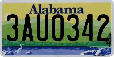 AL license plate 3AU0342