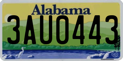 AL license plate 3AU0443