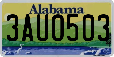 AL license plate 3AU0503