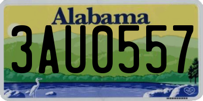 AL license plate 3AU0557