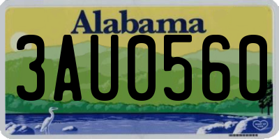 AL license plate 3AU0560