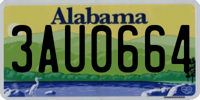 AL license plate 3AU0664