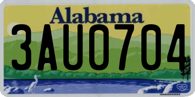 AL license plate 3AU0704
