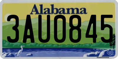 AL license plate 3AU0845