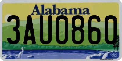 AL license plate 3AU0860