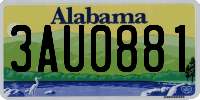 AL license plate 3AU0881