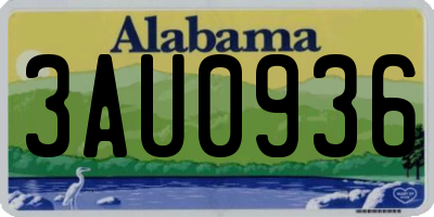 AL license plate 3AU0936