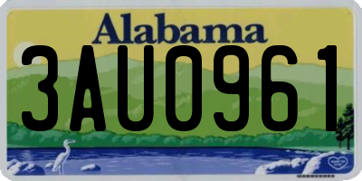 AL license plate 3AU0961