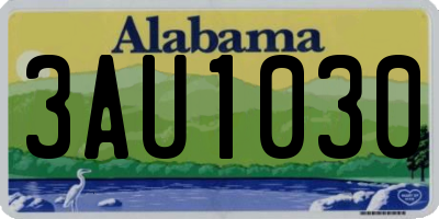 AL license plate 3AU1030