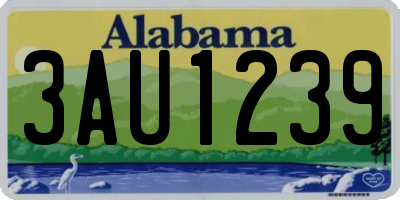 AL license plate 3AU1239