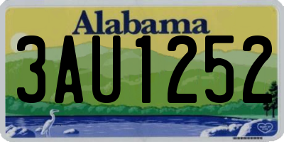 AL license plate 3AU1252