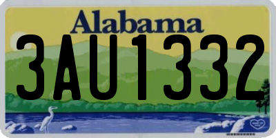 AL license plate 3AU1332