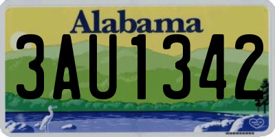 AL license plate 3AU1342