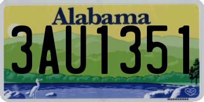 AL license plate 3AU1351