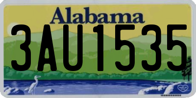 AL license plate 3AU1535