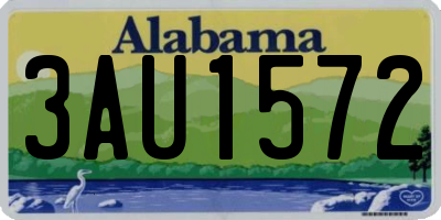 AL license plate 3AU1572